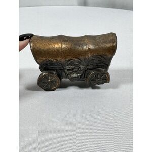 Vintage Bronze Covered Wagon‎ Figurine